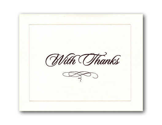 Acknowledgment Cards & Envelopes - Deluxe Linen