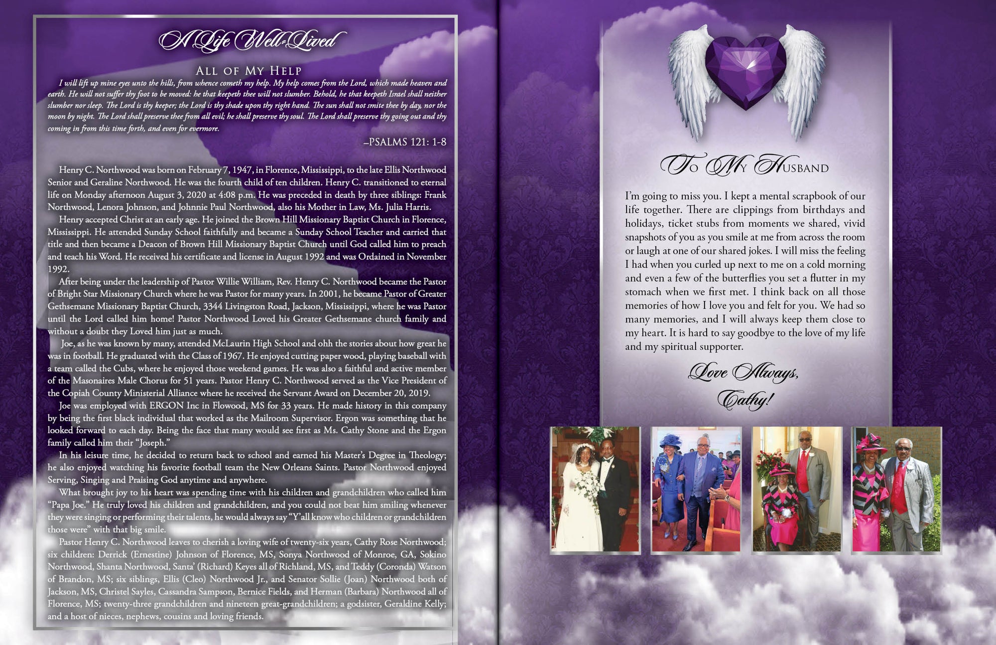 Traditional Fold 8-Page Memorial Booklets
