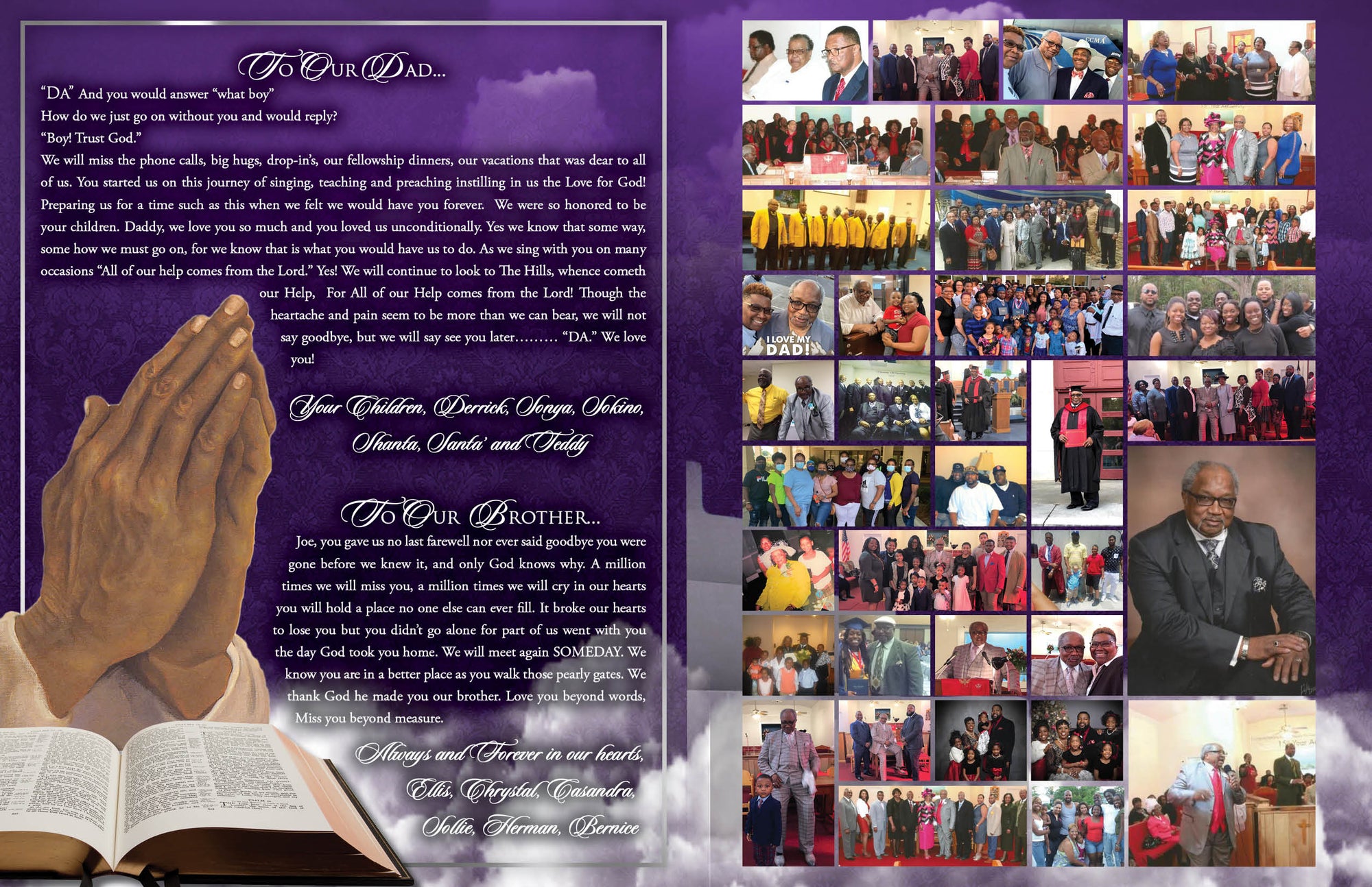 Traditional Fold 8-Page Memorial Booklets
