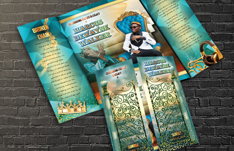 Specialty Fold 12-Page Memorial Booklets - Design Only