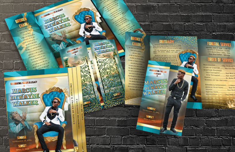 Specialty Fold 8-Page Memorial Booklet - Design Only
