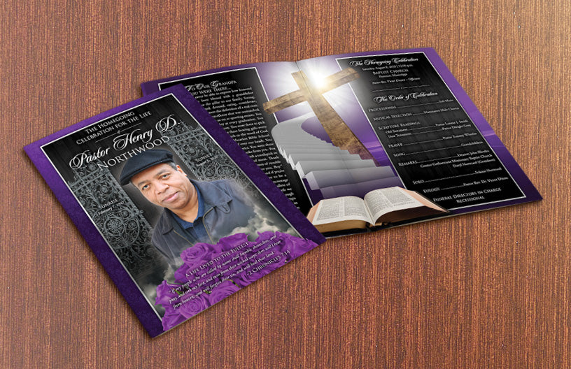 Traditional Fold 8-Page Memorial Booklets