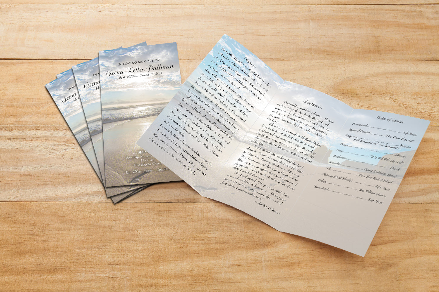 Memorial Trifold - Standard