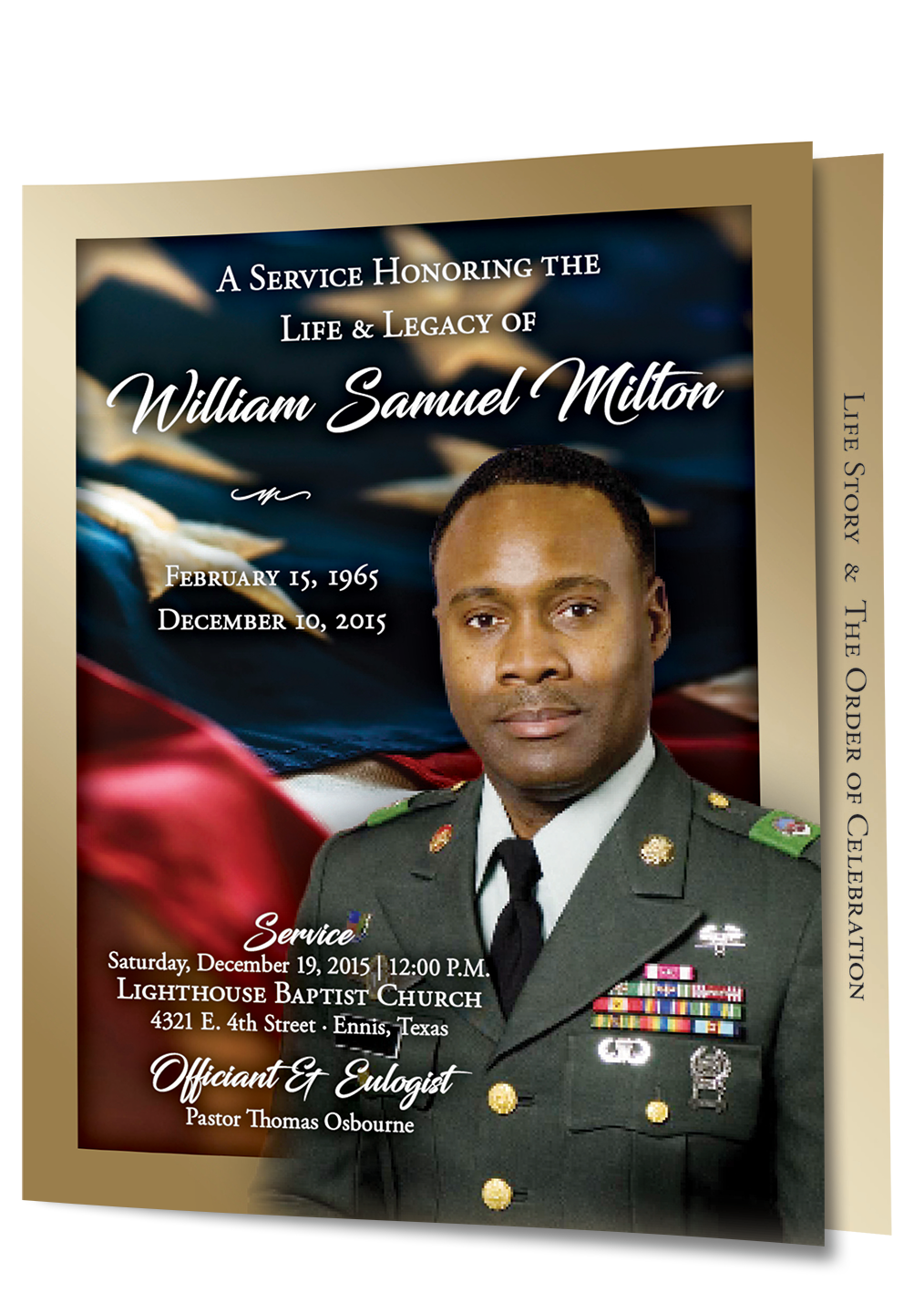 Memorial Bifold - Custom Photo