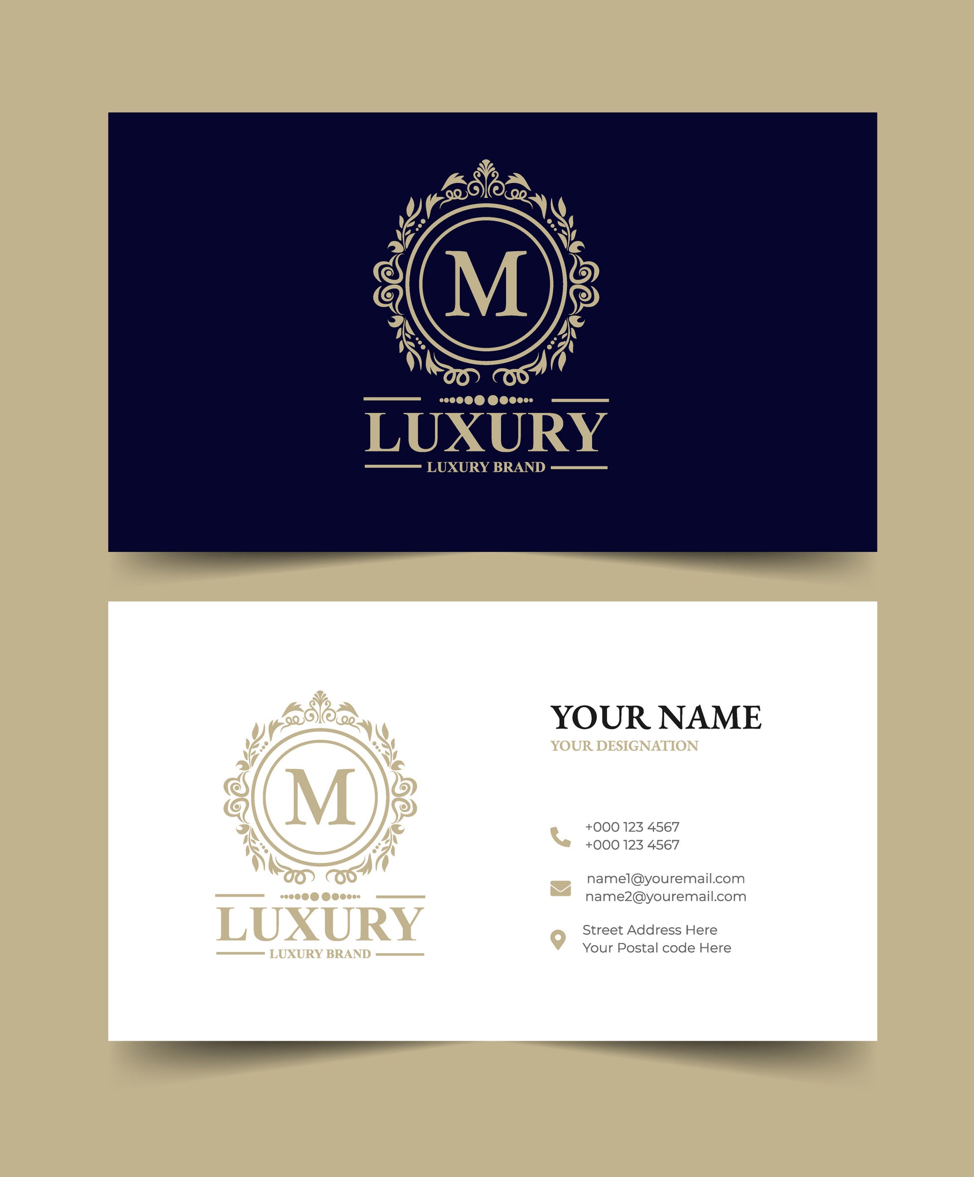 Raised Foil Stamped Business Cards