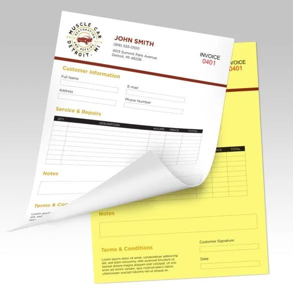 NCR Forms- 2-part