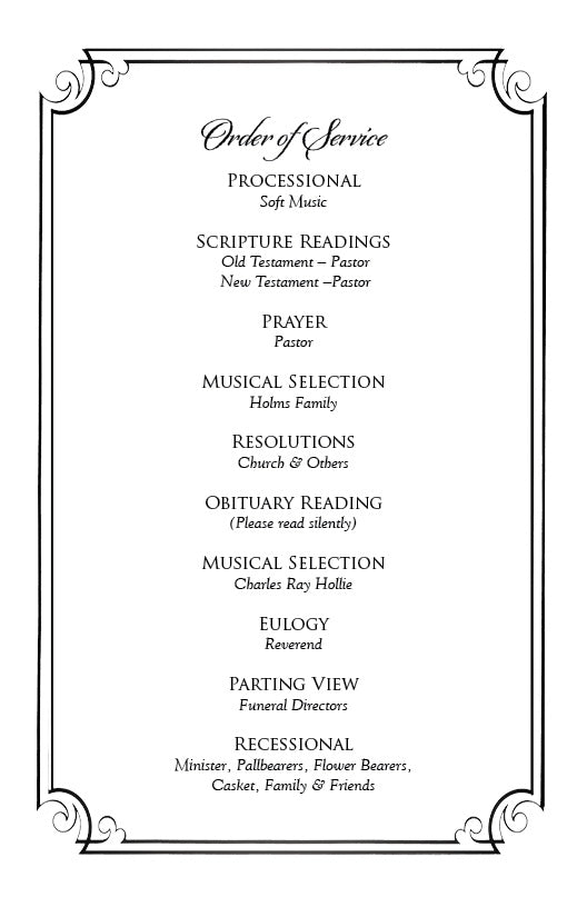 Program Inserts – In Loving Memory